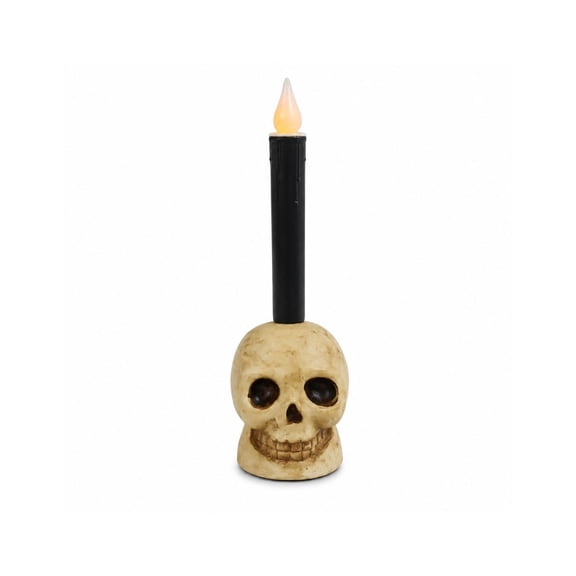 Halloween Pumpkin Candlestick LED Table Decor, Flameless Flickering Candle Light Warm Ambient Glow Decorative Ornament, For Halloween Party Home Table Mantel Indoor Decor