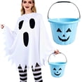 thumbnail image 1 of Halloween Pumpkin Candy Bucket, Plastic Pail with Handle, Trick-or-Treat Candy Storage and Party Decoration -B, 1 of 5