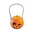 thumbnail image 1 of Halloween Pumpkin Candy Bucket Plastic Pumpkin Pail with Handle and Lid Halloween Party Candy Storage Holiday Home Decor,1pack, 1 of 4