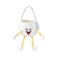 thumbnail image 1 of Halloween Pumpkin Candy Buckets Baskets with Legs, Halloween Goodie Candy Treat Snack Cookie Gift Wrap, Party Favors Supplies Decorations - White, 1 of 6