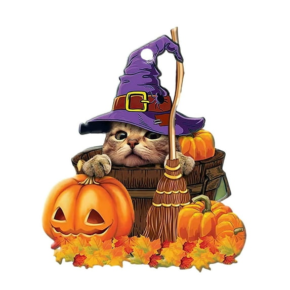 Halloween Pumpkin Car Home Pendant Auto Interior Decoration Car Hanging Ornament Car Rearview Mirror Pendant for Home Bedside Office Style E