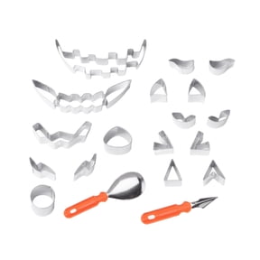 Halloween Pumpkin Carving Kit with Tools Stencils and Accessories, DIY Jack O Lantern Decoration, Fall Party Supplies, Home Decor, Holiday Craft Set