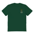 thumbnail image 1 of Halloween Pumpkin Cauldrin Graphic Forest Green Men's Cotton T-Shirt, 1 of 1