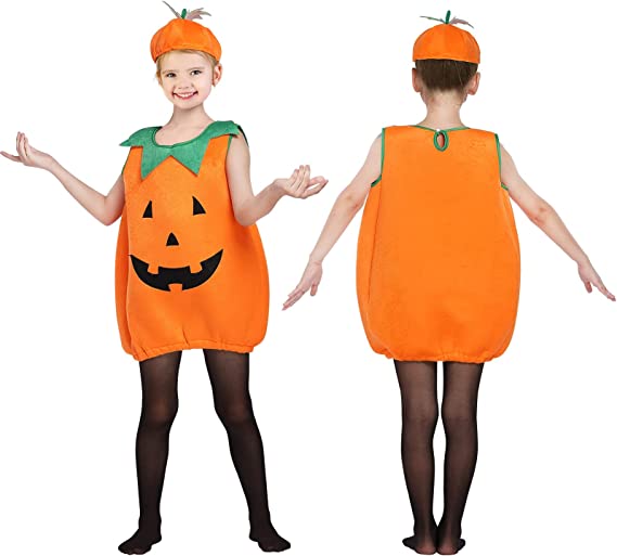 Halloween Pumpkin Costume for Kids, Pumpkin Cute Pie Costume Suits with
