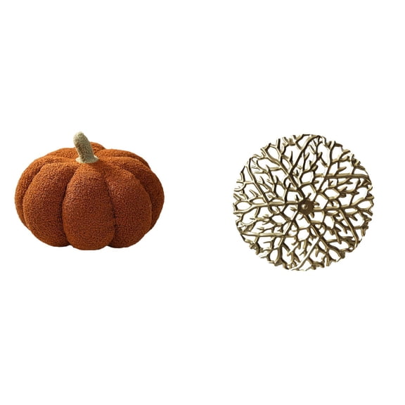Halloween Pumpkin Cushion Wall Art Hanging Pillow Plush Iron Multipurpose for Home Party Living Room