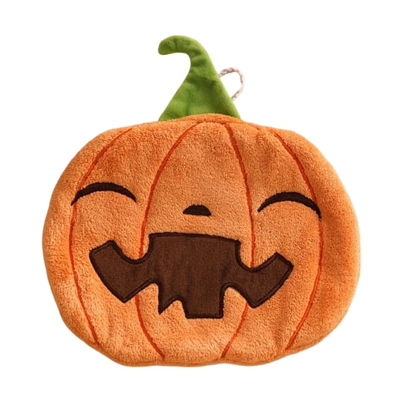 Halloween Pumpkin Decor Halloween Pumpkin Decor 8 Inch Hand Towel with Hanging Loop Cute Fall Decor for Bathroom Kitchen Party, 1 Pack