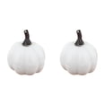thumbnail image 1 of Halloween Pumpkin Decor,White Artificial Plastic Pumpkins,Fall Harvest Decorations,Halloween Thanksgiving Table Centerpiece Ornaments, for Home Mantel Shelf Party Holiday Display,S(2 PC), 1 of 5