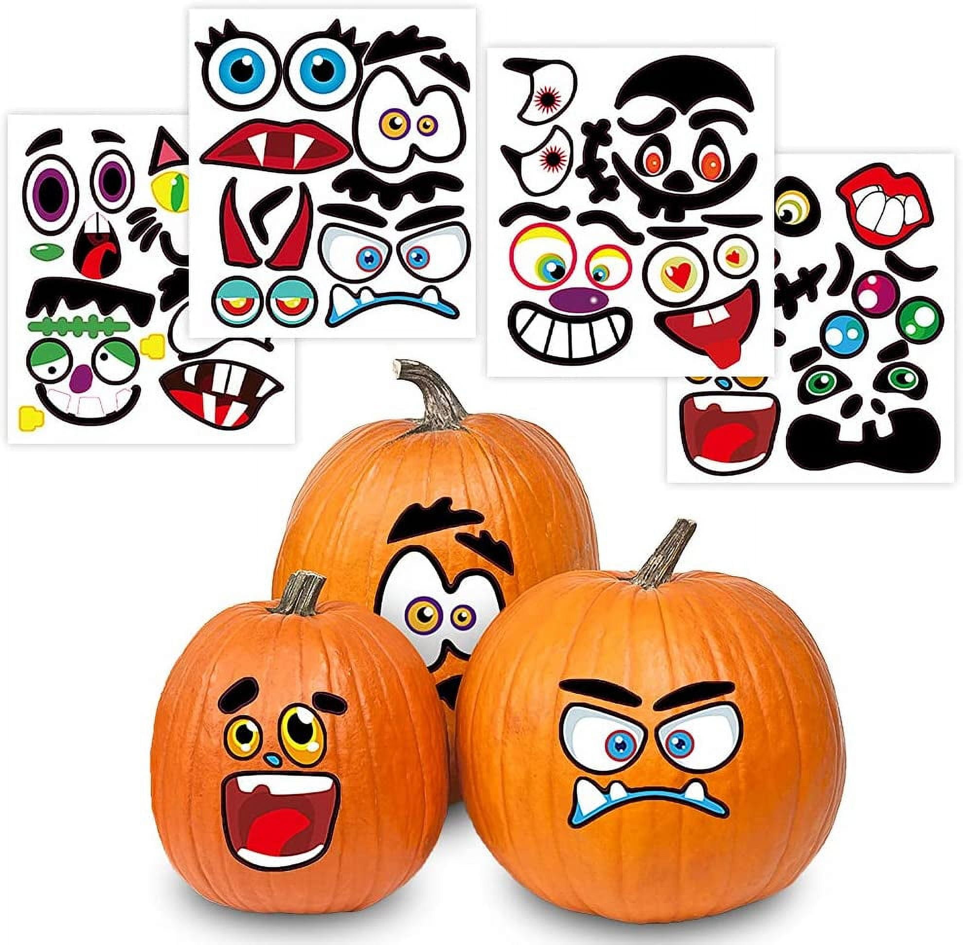 FRCOLOR Halloween Pumpkin Face Stickers Pumpkin Craft Stickers