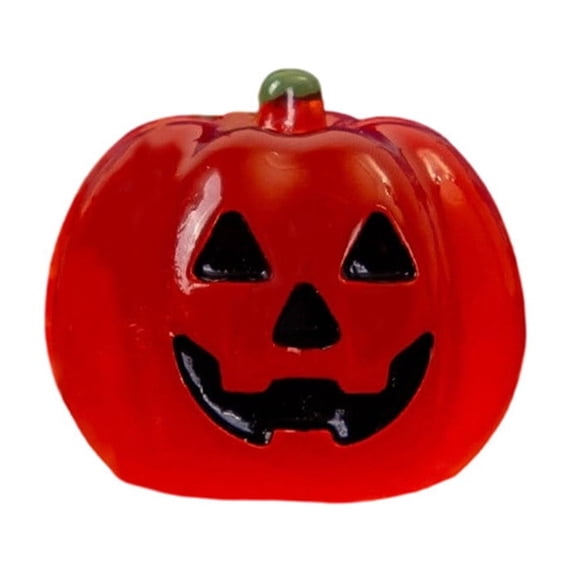 Halloween Pumpkin Decorations Jack O Lantern Decor Red Resin Small Halloween Decor for Home Tiered Tray Table Halloween Party Decor 1 Count