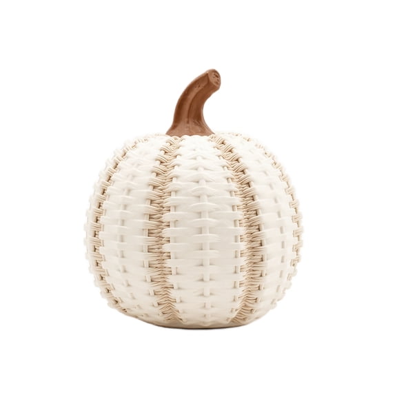 Halloween Pumpkin Decorations, Vintage Style Resin Pumpkin Figurine for Farmhouse Fall Table Centerpiece, Rustic Halloween Party Decorations for Mantel Shelf Indoor Display
