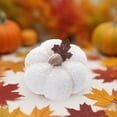 thumbnail image 1 of Halloween Pumpkin Decorative Piece - White, Unique Halloween Decoration for Home or Parties, 1 of 5