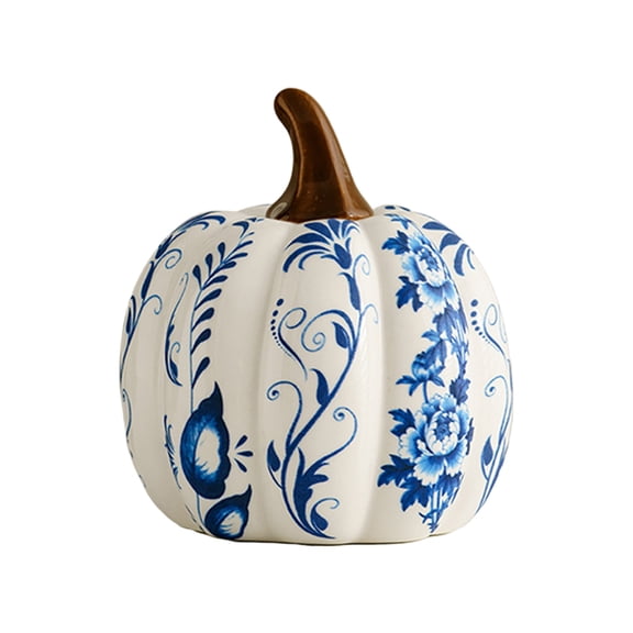 Halloween Pumpkin Desktop Entryway Decorative Ornament, Thanksgiving Fall Harvest Tabletop Decor for Home Mantel Shelf Display