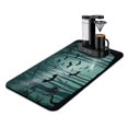 thumbnail image 1 of Halloween Pumpkin Dish Drying Mat Pumpkin Spooky Coffee Bar Mat Absorbant Collapsible 17x31.5 Inch Dish Drying Pad for Accessories Countertops, 1 of 4