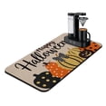 thumbnail image 1 of Halloween Pumpkin Drying Mat for Dishes Horror Pumpkin Ghost Coffee Bar Mat Absorbant Collapsible 17x31.5 Inch Dry Pad for Coffee Machine Dish Rack, 1 of 4