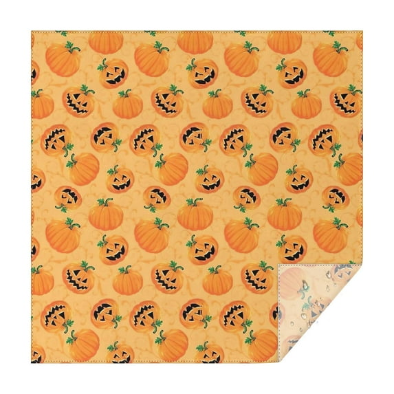 Halloween Pumpkin Duo Pattern Square Tablecloth,Waterproof Square Table Cover,Wipeable Spillproof Washable Table Cover for Home Kitchen Party Decor 42"X42"(107x107cm)