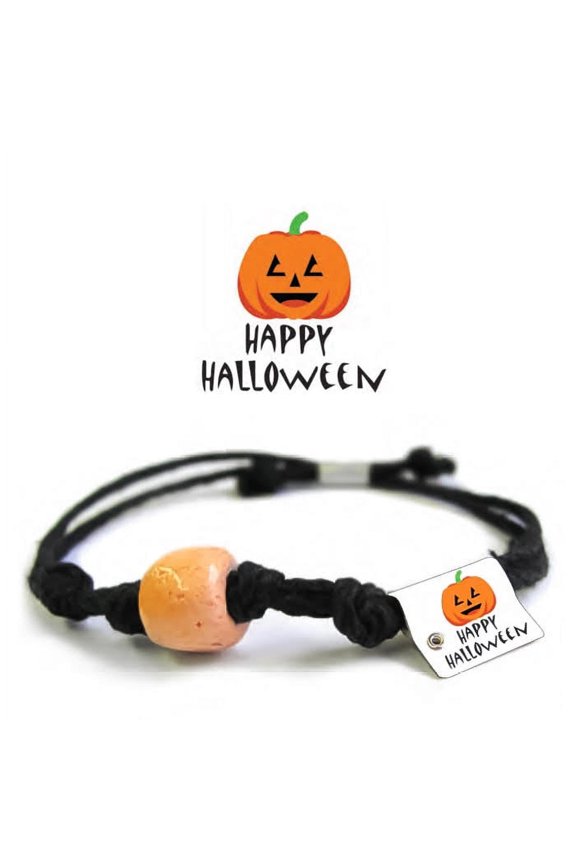 Halloween Pumpkin Earth Bands Bracelet | Eco Friendly | Natural Hemp | Vegan Boho | Custom Jewelry | Handmade w/ Earth & Sand
