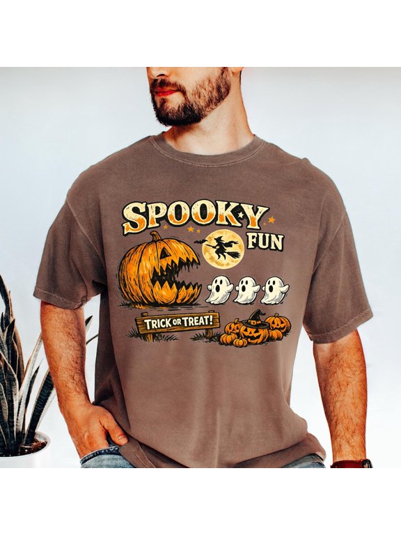 Halloween Pumpkin Eat Ghost Gamer Gift Party Pac Man Spooky T-Shirt
