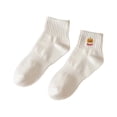 thumbnail image 1 of Halloween Pumpkin Embroidered Crew Socks for Men Festive Comfort Blend Athletic Socks, 1 of 5