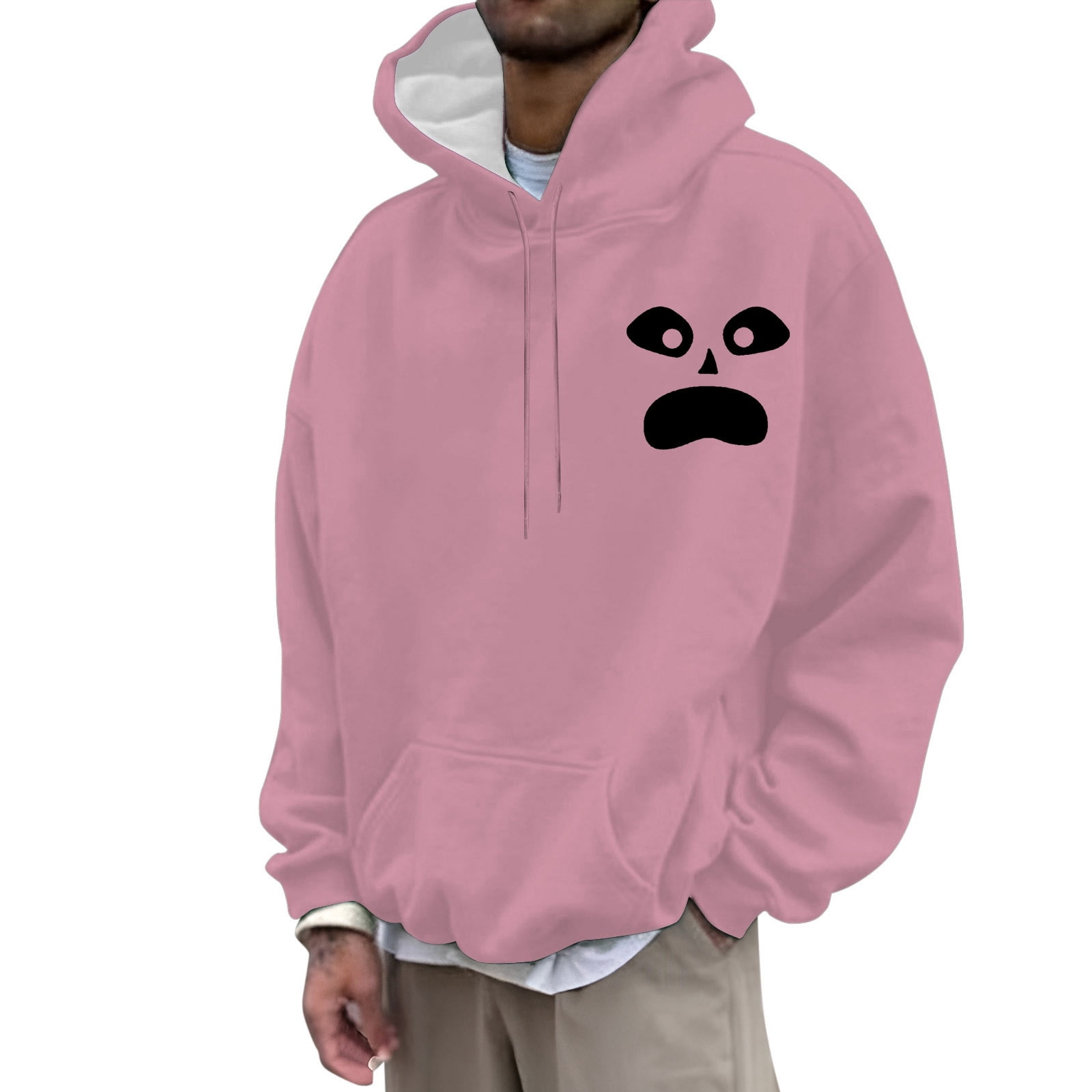 Halloween Pumpkin Face Costume Men's Fashion Casual Part Print Long