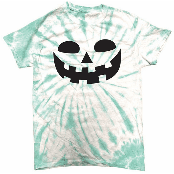 Halloween Pumpkin Face Jack O Lantern Tie Dye Unisex T-Shirt