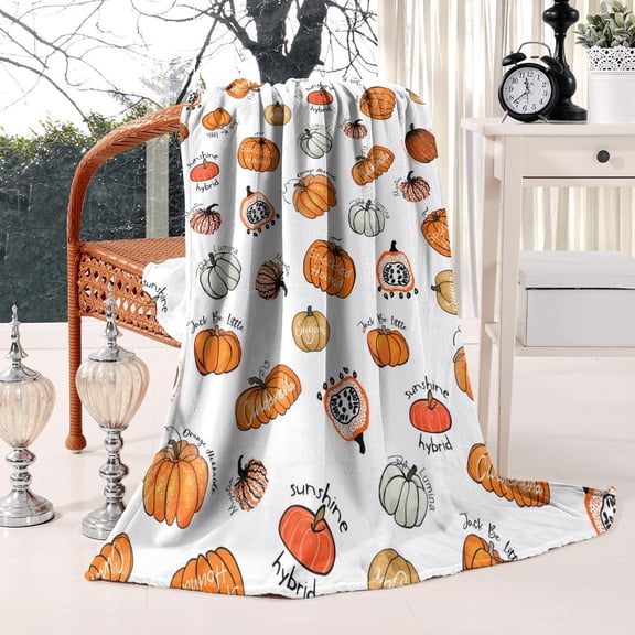 Halloween Pumpkin Fall Cute Blanket,Comfortable Blanket for Baby Women Man Elegant Plush Blanket Throw for Winter Autumn Warm Blanket for Bed Couch (50x60 Inch)