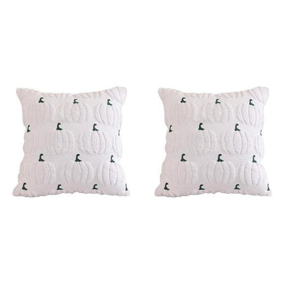 Halloween Pumpkin Fall Throw Pillow Covers 18x18 Inch Autumn Cushion Covers with 3D Embroidery Soft Plush Pillow Cases for Sofa Couch Living Room Bedroom Farmhouse Thanksgiving Halloween