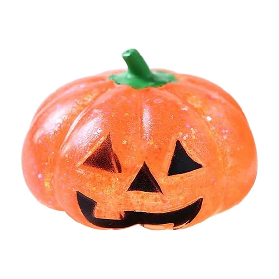 Halloween Pumpkin Fidget Toy, Slow Rising Malt-filled Stress Relief Fidget, Orange Sensory Toy for Office School Travel