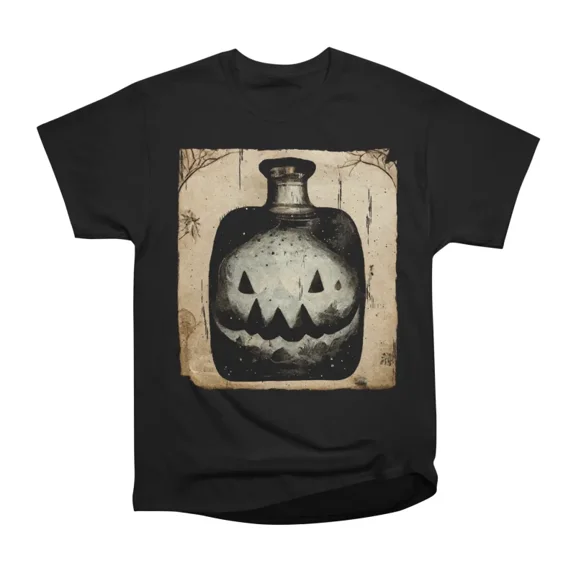 Halloween Pumpkin Flask 1 T-Shirt Tee Gift For Him Merch For Her Apparel For Friend