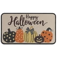thumbnail image 1 of Halloween Pumpkin Front Door Mat Anti Slip Horror Pumpkin Ghost Doormat Plain Outdoor Inside Floor Rugs Crystal Velvet 30x17 Inches, 1 of 7