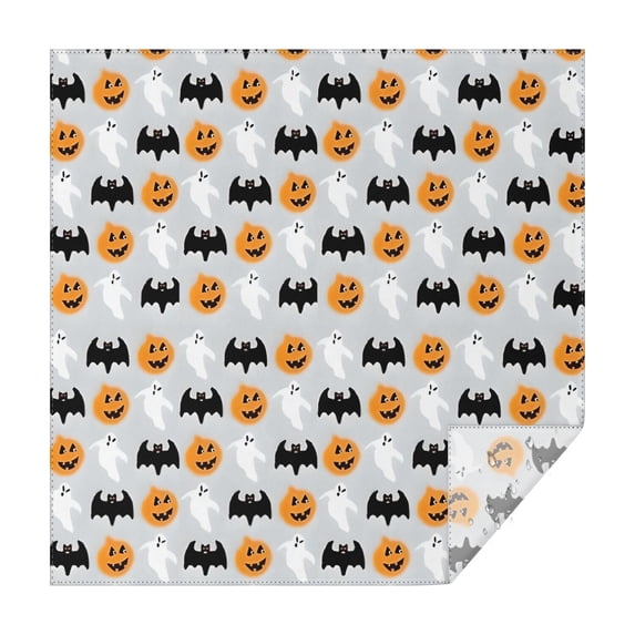 Halloween Pumpkin Ghost Bat Pattern Square Tablecloth,Waterproof Square Table Cover,Wipeable Spillproof Washable Table Cover for Home Kitchen Party Decor 42"X42"(107x107cm)