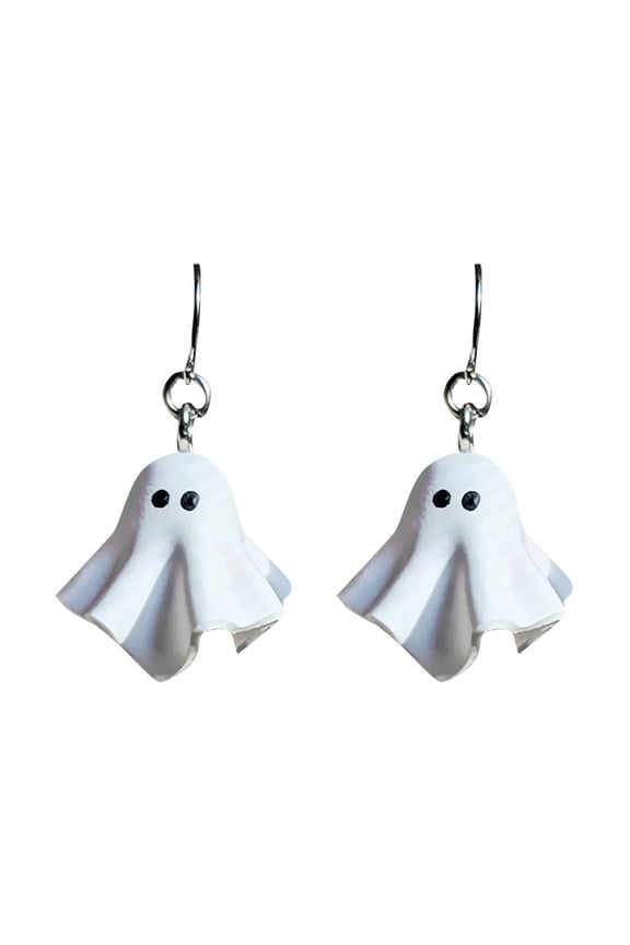 Halloween Pumpkin Ghost Earrings - Cute & Dangle Earrings for Women - Glow-in-the-Dark Party Jewelry for & Trick-or-Treat Outfits