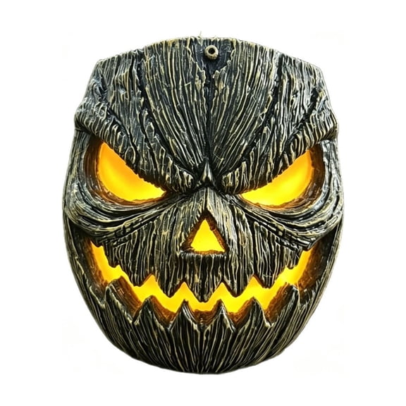 Halloween Pumpkin Ghost Face Tree Face Glowing Outdoor Decorations, Resin
