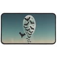 thumbnail image 1 of Halloween Pumpkin Ghost Non Slip Washable Door Mat Pumpkin Spooky Doormat Funny for Entry Floor Mat Set Living Room Bedroom Bathroom Crystal Velvet 30x17 Inches, 1 of 7
