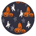 thumbnail image 1 of Halloween Pumpkins Ghosts and Spider Webs Round Fitted Tablecloth with Elastic Edge,Dining Table Cover Waterproof,Outdoor Round Tablecloth for Camping,Dining,Indoor and Outdoor, 1 of 7