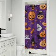 thumbnail image 1 of Halloween Pumpkin Ghost Pattern Shower Curtain 36"x72" ,Bathroom Decorative Shower Curtains Set with 12 Hooks,Modern Waterproof Washable Shower Curtain, 1 of 6