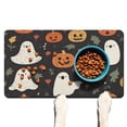 thumbnail image 1 of Halloween Pumpkin Ghost Pet Food Mat Absobing Durable 17x30 Inch Pet Food Mat Spider Bat Cat Feeding Mat EcoFriendly Durable Pet Placemat, 1 of 7