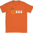 thumbnail image 1 of Halloween Pumpkin Ghost T-Shirt Funny Video Game Humor Graphic Tee - Orange, 5XL, 1 of 1