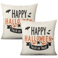 thumbnail image 1 of Halloween Pumpkin Ghost Throw Pillow Covers Ghost Boo Pillow Cover Sofa Bed Throw Cushion Cover for Living Room Decoration,20x20 Inch (2Pcs), 1 of 6