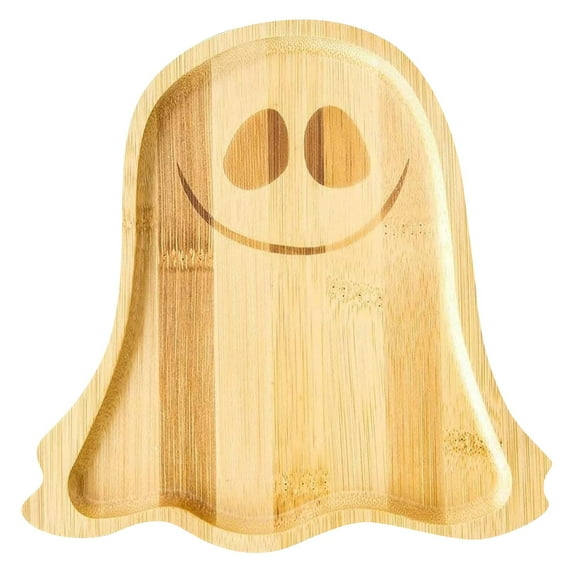 Halloween Pumpkin Ghost Wooden Charcuterie Boards, Bamboo Cheese Board Charcuterie Platter and Serving Tray Plate for Party, Meat and Cheese Tray for Party Decoration