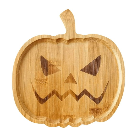 Halloween Pumpkin Ghost Wooden Charcuterie Boards, Bamboo Cheese Board Charcuterie Platter and Serving Tray Plate for Party, Meat and Cheese Tray for Party Decoration