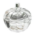 thumbnail image 1 of Halloween Pumpkin Glass Candy Jar - Clear, with Lid, Smooth Edges, for Candies/Cookies/Trinkets, Table Centerpiece, Durable, Party Decor, 1 of 5