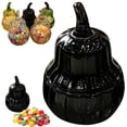 thumbnail image 1 of Halloween Pumpkin Glass Canister with Airtight Lid, Aesthetic Candy Storage Jar for Living Room Tray Kitchen Decor, 1 of 8