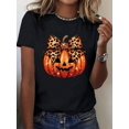 thumbnail image 1 of Halloween Pumpkin Graphic Printed Shirts Cotton Men's Fashion T-Shirts Casual Short Sleeves For Daily Wear,220g2025, 1 of 7