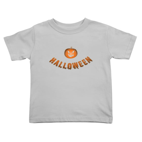 Halloween Pumpkin Grimace Cute Toddler T-Shirts for Boys Girls (Gray, 2T)
