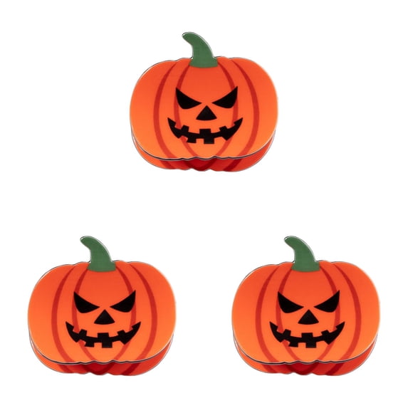Halloween Pumpkin Hair Claw Clips Cute Orange Hair Accessories, Non Jaw Clips for Thick Hair, Fall Pumpkin Hair Claw for Women Girls, Halloween Holiday Party Styling Gift 3PC