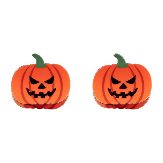 Halloween Pumpkin Hair Claw Clips Cute Orange Hair Accessories, Non Jaw Clips for Thick Hair, Fall Pumpkin Hair Claw for Women Girls, Halloween Holiday Party Styling Gift 2PC