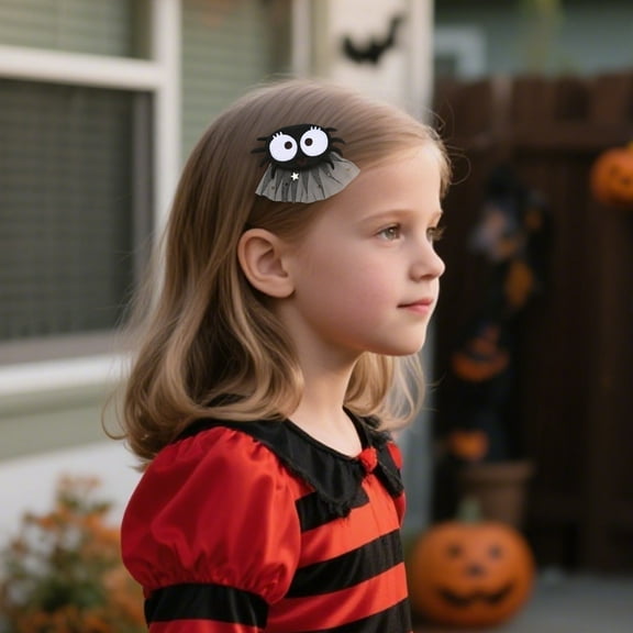 Halloween Hair Accessories Pumpkin Head Barrette for Party Decoration and Clip for Women and Girls