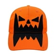 thumbnail image 1 of Halloween Pumpkin Hat Unisex Adjustable Baseball Cap with Embroidery Jack O Lantern Face Funny Party Hat for Women Men Kids Halloween Festival Autumn Decor, 1 of 6