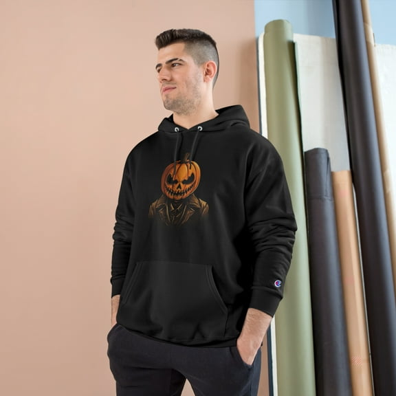 Halloween Pumpkin Head Champion Hoodie