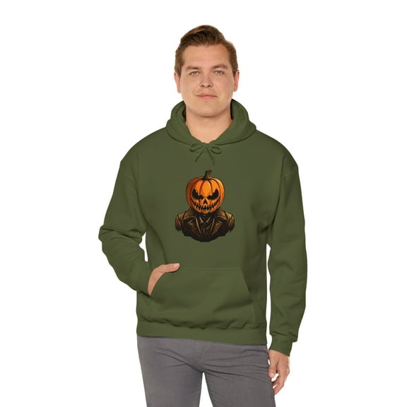 Halloween Pumpkin Head Hoodie Unisex Heavy Blend Hooded Sweatshirt